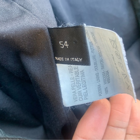 Barney’s Co-Op Black Motorcycle Bomber Leather Jacket Men’s Size XL - Picture 7 of 8